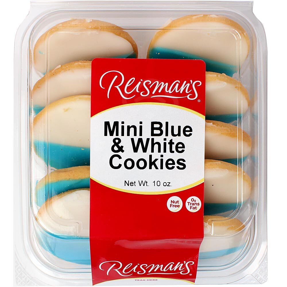 Reisman's Mini Blue & White Cookies, 10 Oz
