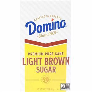 Domino Premium Pure Cane Light Brown Sugar, 16 Oz