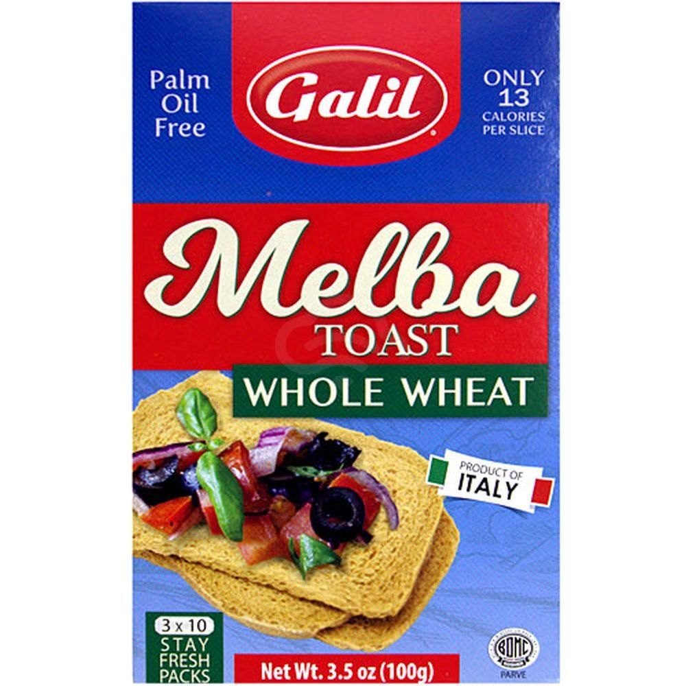 Galil Melba Toast, Whole Wheat, 3.5 Oz