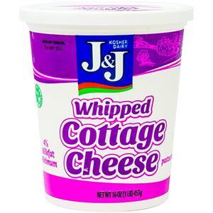 J&J Whipped Cottage Cheese 4% Milkfat Minimum, 16 Oz