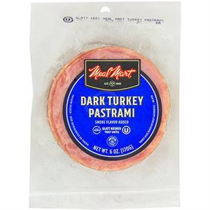 Meal Mart Dark Round Turkey Pastrami, 6 Oz