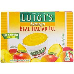 Luigi's Mango Flavored Real Italian Ice, 6 Pk, 36 Fl Oz