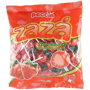 Peccin Zaza Lollipop, Strawberry, 13.94 Oz