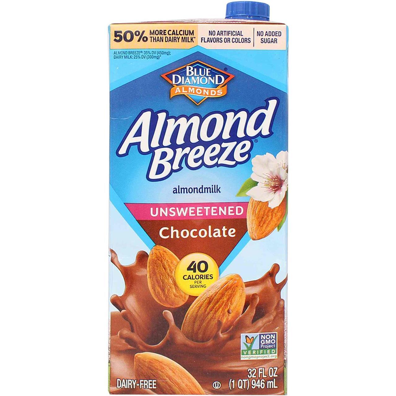 Blue Diamond Almond Breeze Chocolate Unsweetened Almondmilk, 32 Oz