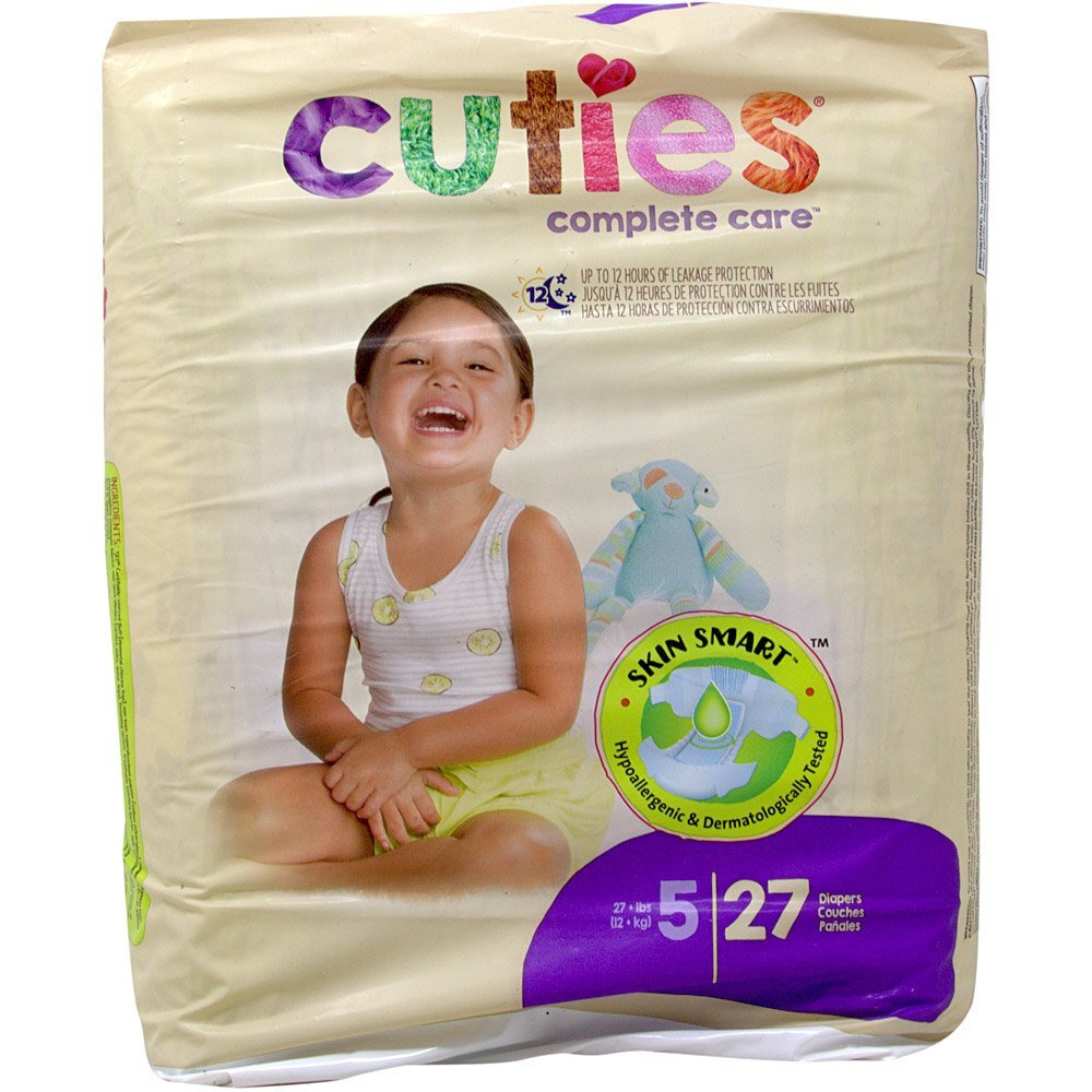 Cuties Complete Care Diapers Size 5, 27 Pcs