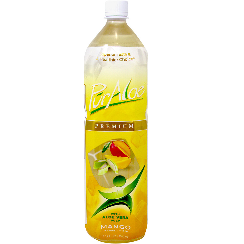 Pur Aloe Premium Mango Flavored Water with Aloe Vera Pulp, 50.7 Oz | Nutmeg