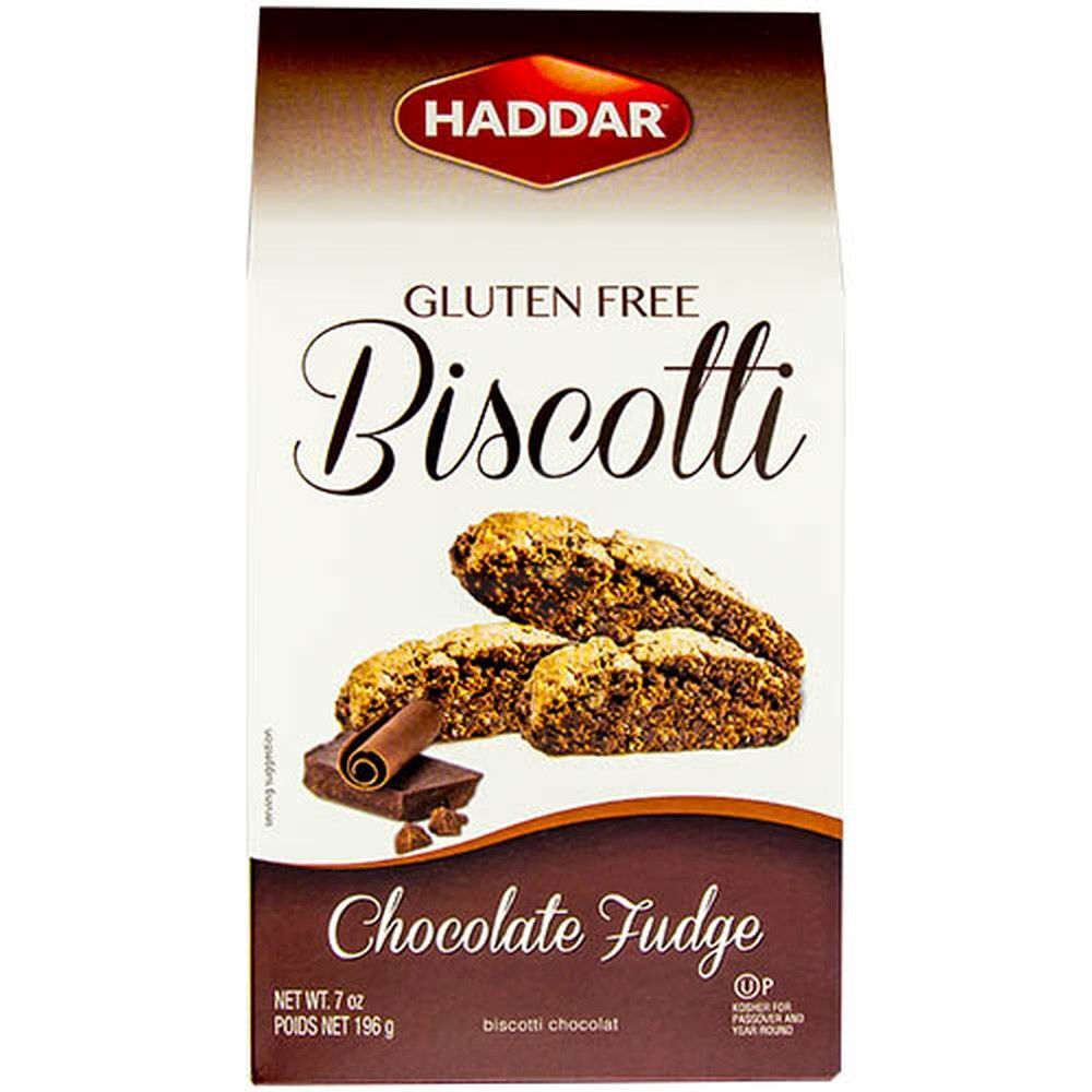 Haddar Gluten Free Biscotti Chocolate Fudge, 5 Oz