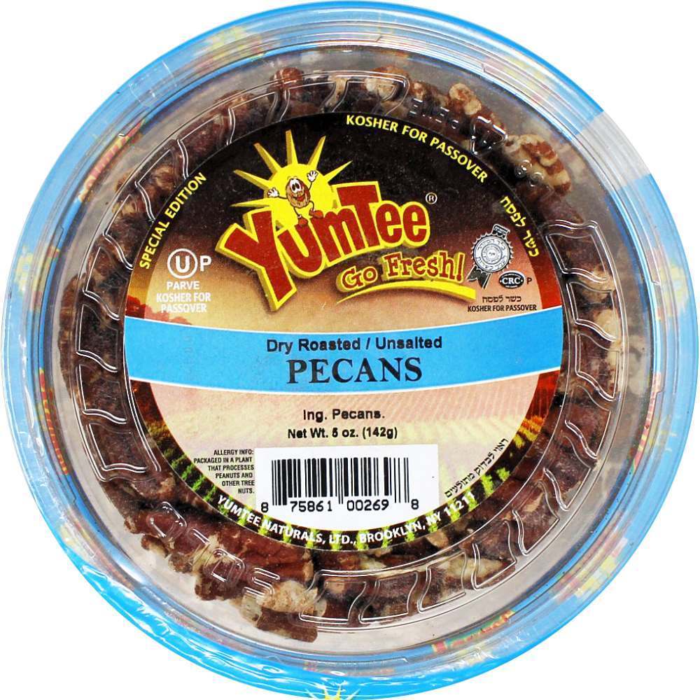 Yumtee Dry Roasted Unsalted Pecans, 5 Oz