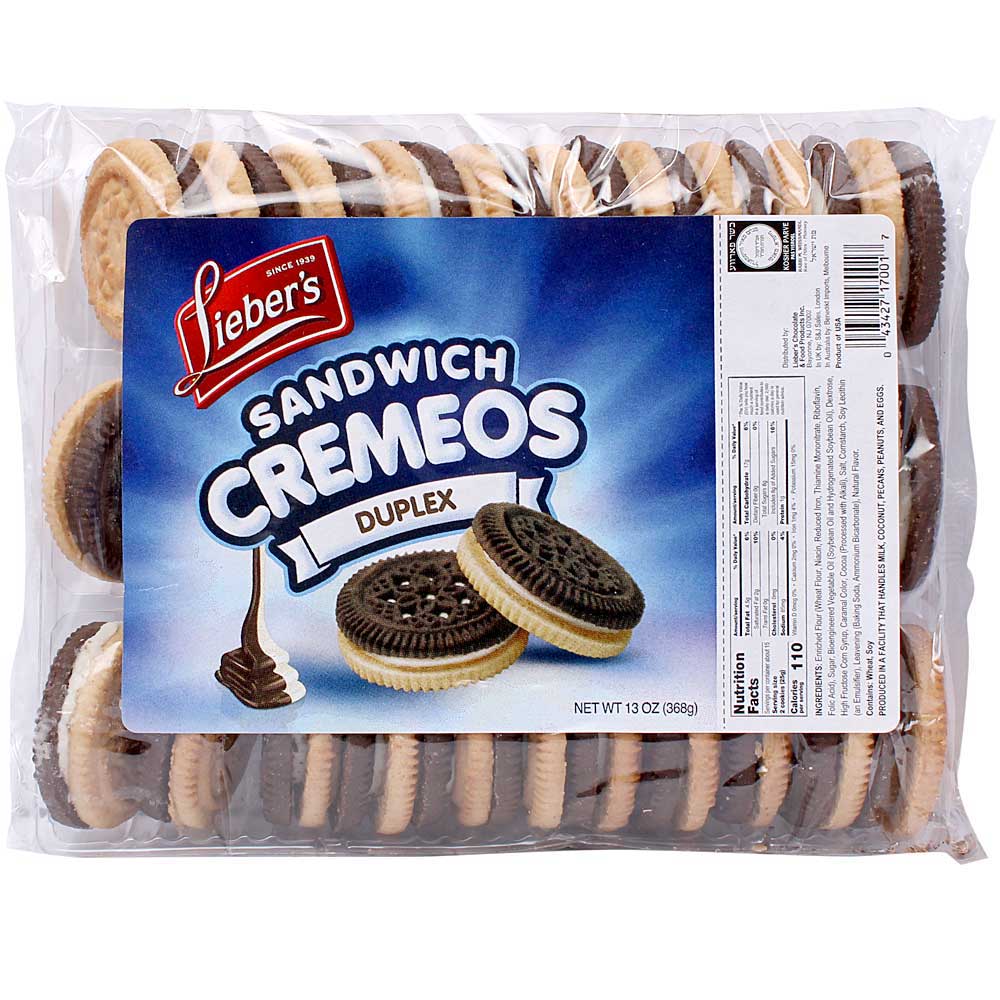 Lieber's Sandwich Cremeos Duplex Cookies, 13 Oz