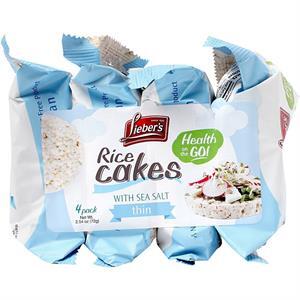 Lieber's Thin Rice Cakes, Sea Salt, 4 Pk, 2.54 Oz