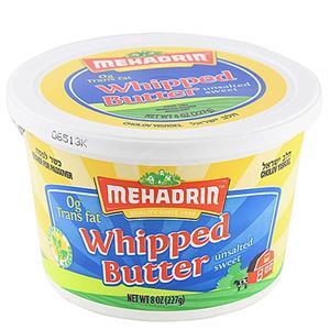 Mehadrin Unsalted Sweet Whipped Butter, 8 Oz