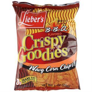 Lieber's Bbq Flavored Crispy Goodies Wavy Corn Chips, 1 Oz