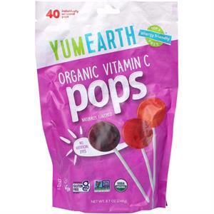 Yum Earth Organics Vitamin C Pops 40+, 8.5 Oz