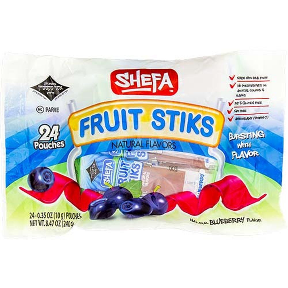 Shefa Blueberry Fruit Stiks 0.35 Oz, 24 Pk
