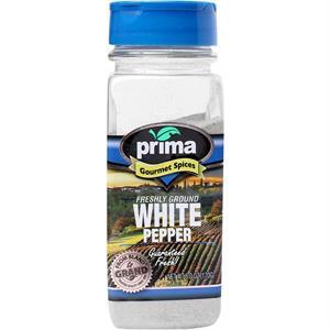 Prima Freshly Ground White Pepper, 8.5 Oz