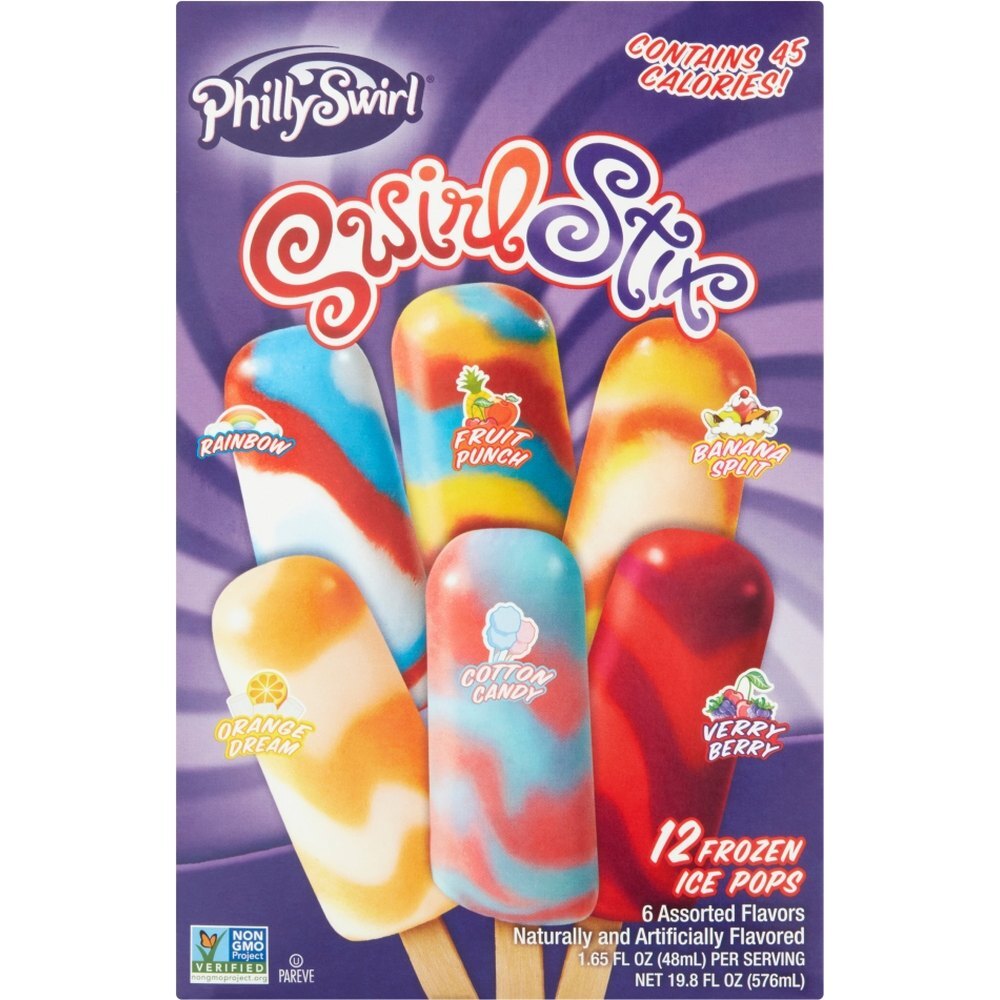 Phillyswirl Swirl Stix Frozen Dessert, 12 Ct, 19.8 Fl Oz