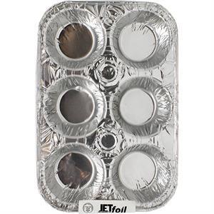 Jetfoil 6 Cavity Aluminum Muffin Pan, 4 Ct