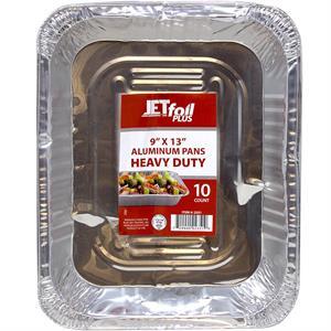 Jetfoil 9"X13" Aluminum Heavy Duty Pans, 10 Ct