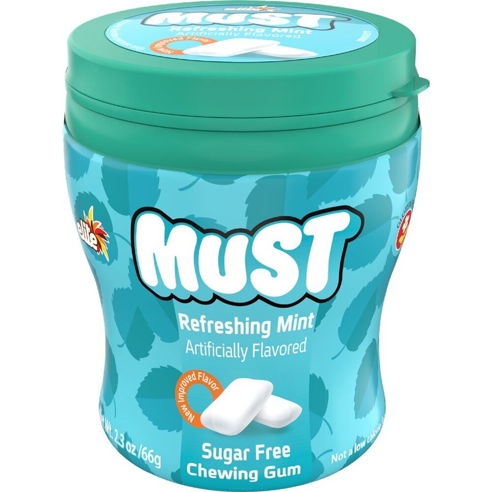 Elite Must Refreshing Mint Sugar Free Chewing Gum, 2.3 Oz