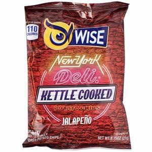 Wise New York Deli Kettle Cooked Jalapeno Chips, .75 Oz