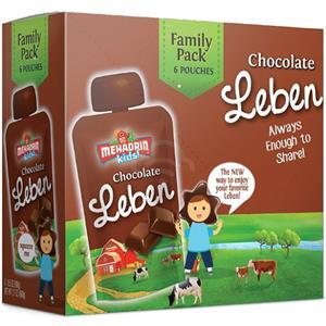 Mehadrin Kids Chocolate Leben Pouches, 6 Pk