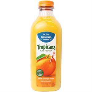 Tropicana Orange Juice No Pulp Calcium, 46 Oz