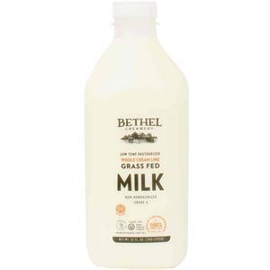 Bethel Creamery Whole Cream Line A2A2 Milk, 32 Oz