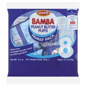 Osem Bamba Peanut Butter Puffs 0.7 Oz, 8 Pk