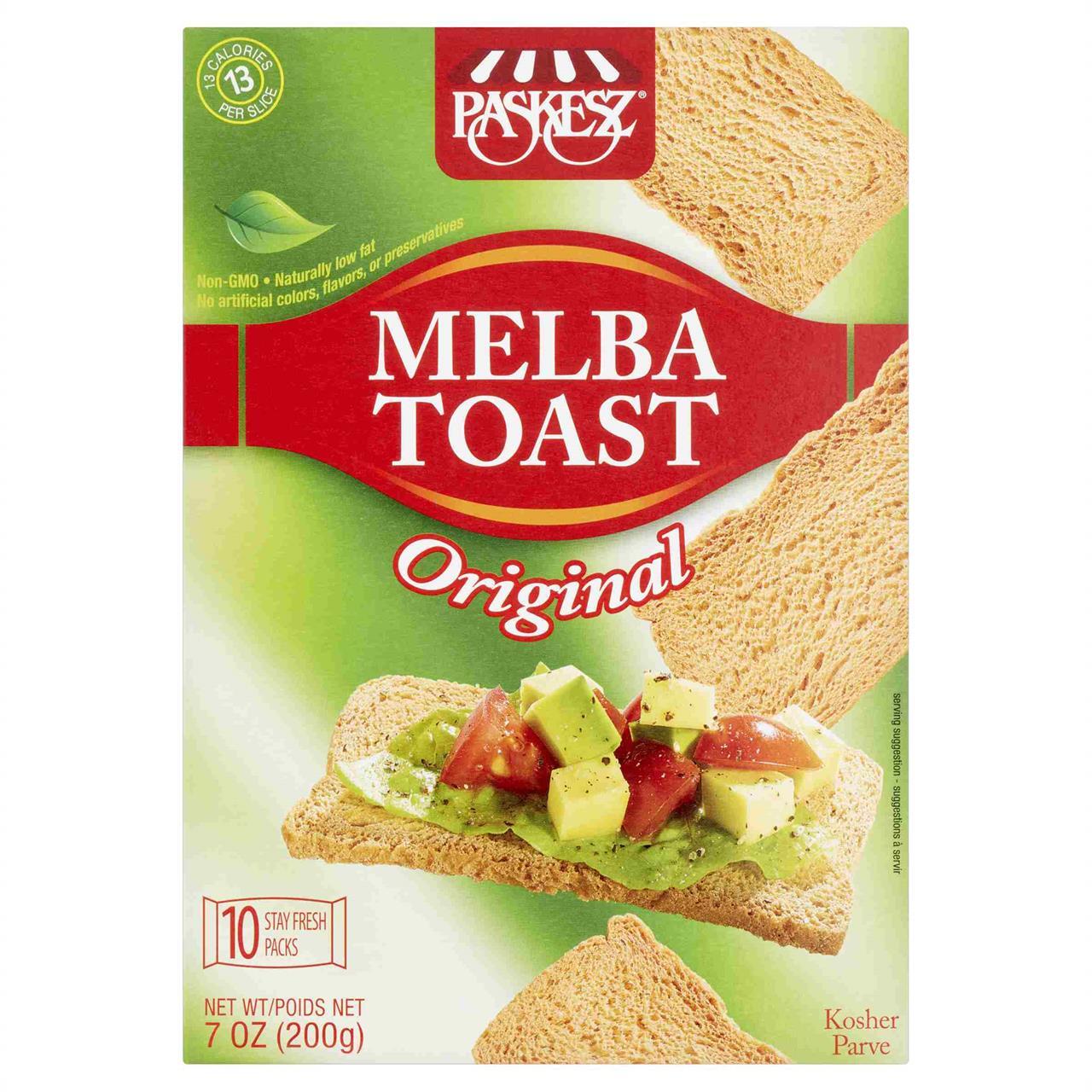 Paskesz Original Melba Toast, 10 Pk, 7 Oz