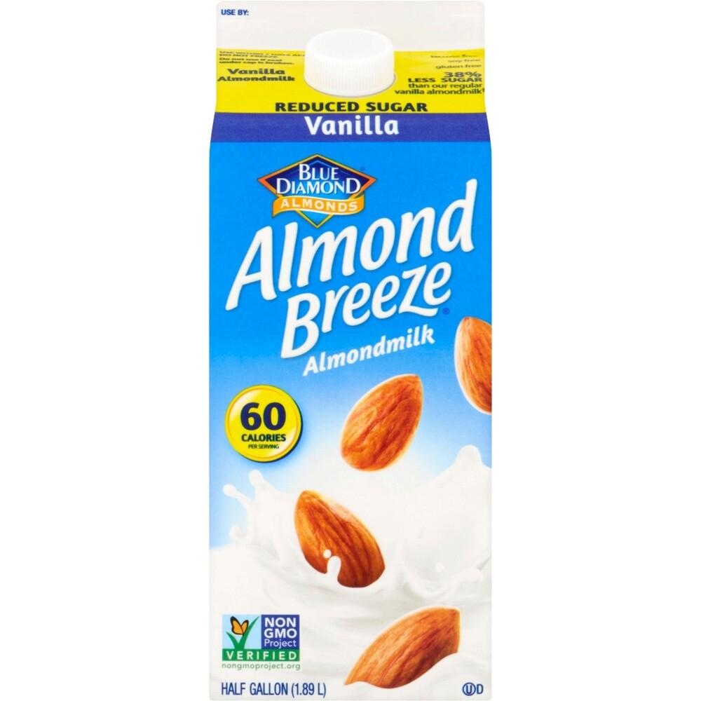 Almond Breeze Reduced Sugar Vanilla Almondmilk, 64 Oz