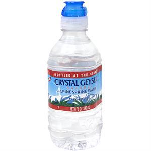 Crystal Geyser Alpine Spring Water with Sports Cap 8 Oz, 8 Bottles