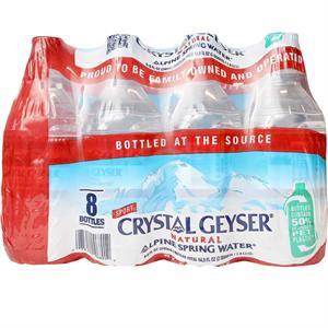Crystal Geyser Natural Alpine Spring Water 8 Oz, 8 Packs
