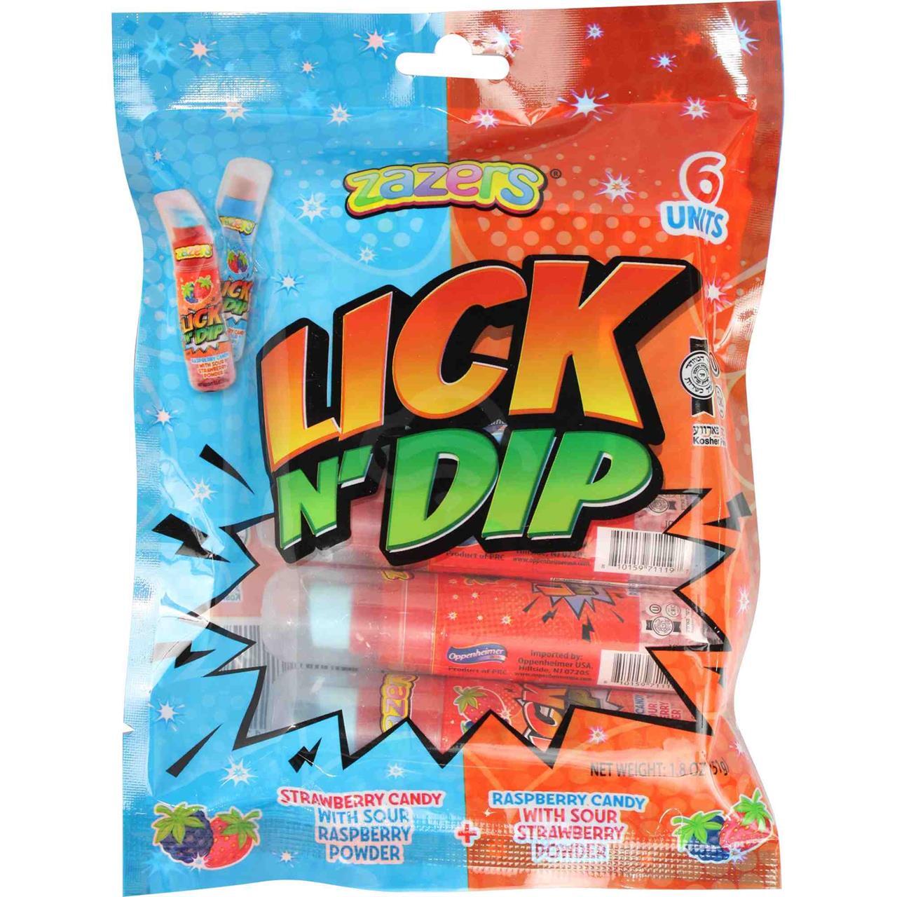 Zazers Strawberry/Raspberry Lick N' Dip, 6 Ct | Nutmeg
