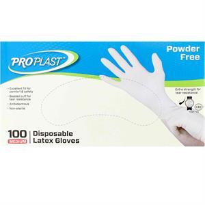 Pro Grade Powder Free Disposable Latex Gloves Medium, 100 Ct